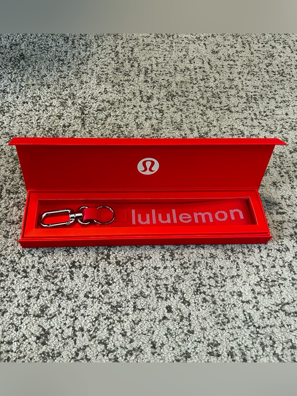 NWT Lululemon Membership Never Lost Red Keychain